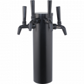 Draft Tower - 4-Tap Matte Black Stainless Steel Tower and Faucets